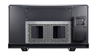 Obraz premium High-capacity diesel generator with a voltage regulator.