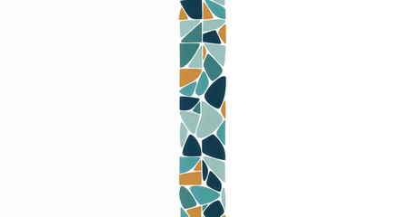 Fototapeta premium Vertical seamless terrazzo pattern. Abstract vector illustration of mosaic tiles with texture. Modern geometric background for wallpaper or fabric print
