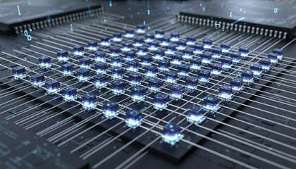 Memristor crossbar array architecture grid for neuromorphic computing