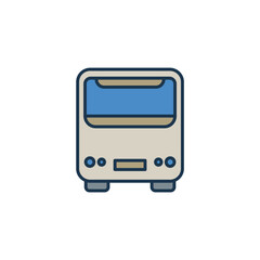 bus vector icon. flat sign for mobile concept and web design. Symbol, logo illustration. Vector graphics