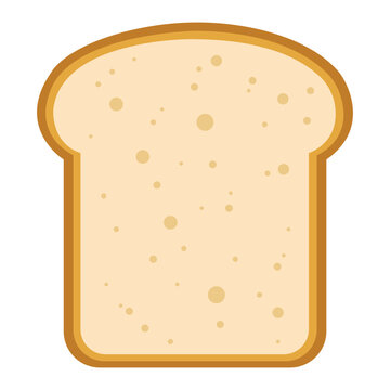Bread Slice Vector Illustration with Baked Food Breakfast Ingredient and Bakery Product Concept