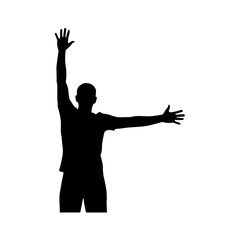 vector silhouette of a man