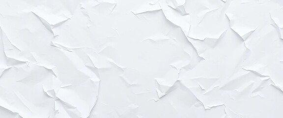 Naklejka premium Delicate, translucent white tissue paper, crinkled texture, surface, wedding