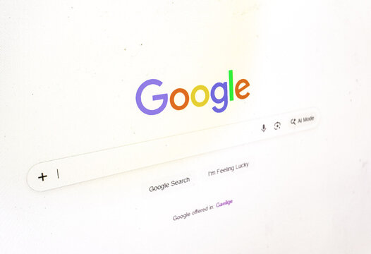 google search engine on a computer screen