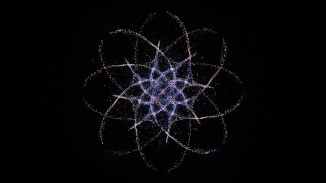 Vibrant colorful explosion of lights on dark background