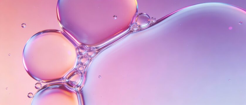 柔らかな光に浮かぶガラスの液体曲線