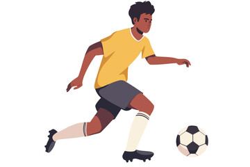 Naklejka premium indian man playing soccer isolated