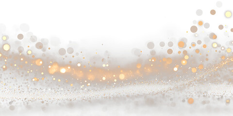 Obraz premium Magical burst of gold dust and bokeh sparkles with glamorous motion perfect for PNG party designs, Christmas celebrations, or luxury stardust effects.