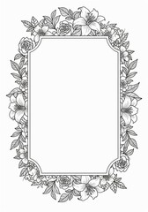 vintage frame engraving vector