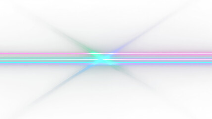 Colorful laser beams create bright lines on a black and white background during a night event or performance © tanandaa