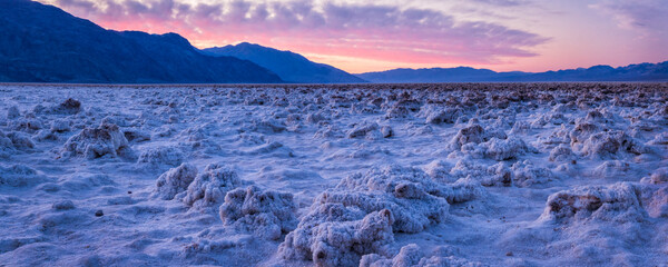 Devil's Golf Course Salt Sunset