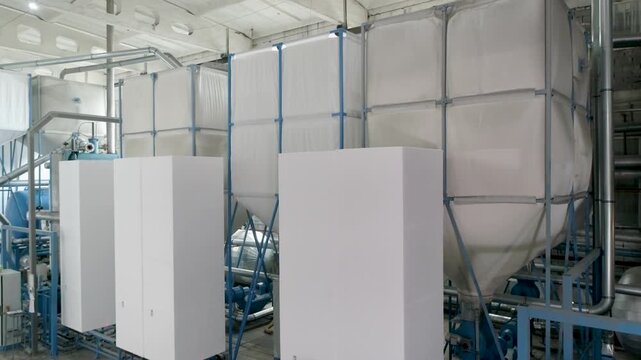 Polystyrene foam manufacturing factory. Video Inside a Polystyrene Foam Manufacturing Plant