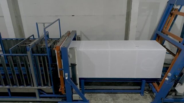 Polystyrene foam manufacturing factory. Video Inside a Polystyrene Foam Manufacturing Plant