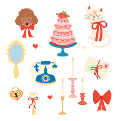 Vintage Valentine's Day Elements Collection