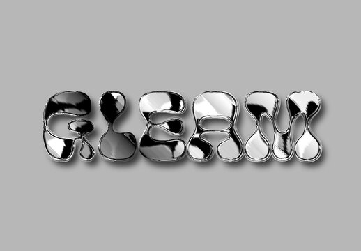 Liquid Chrome Text Effect