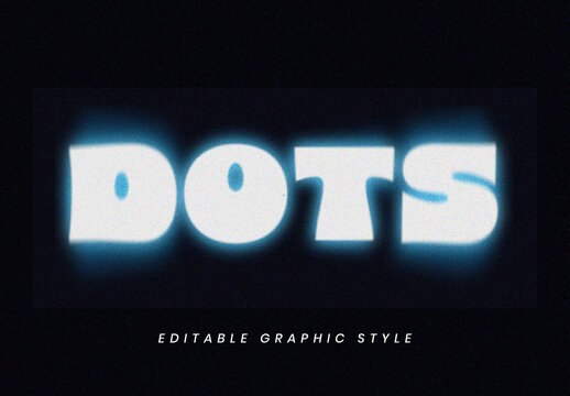 Glow Noise Blur Text Effect