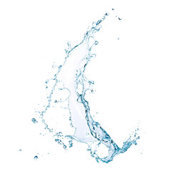 Water splash and drops closeup