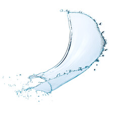 Water splash and drops closeup