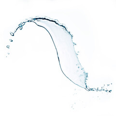 Water splash and drops closeup