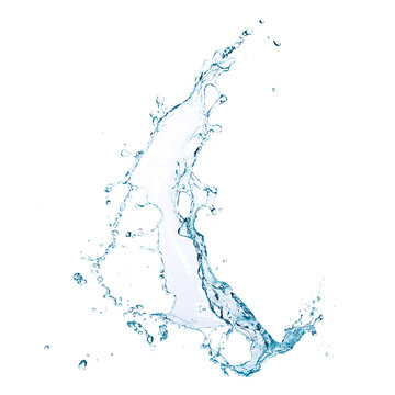 Water splash and drops closeup