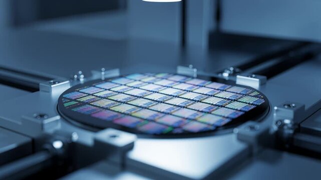 Cleanroom Testing Bay Evaluates Die Patterns Visually And Electronically