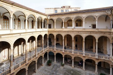 Fototapeta premium The Palazzo dei Normanni is a palace in Palermo, Sicily, Italy. It was the seat of the Kings of Sicily with the Hauteville dynasty.