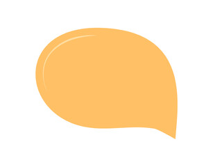 Fluid dialogue bubble in soft circle, orange chat icon. Speech balloon for message and talk with a hand drawn organic form. Modern conversation symbol for communication and media projects.