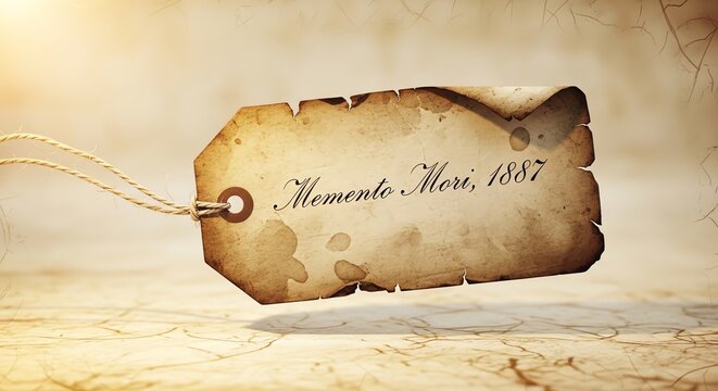 Vintage paper tag with inscription and twine