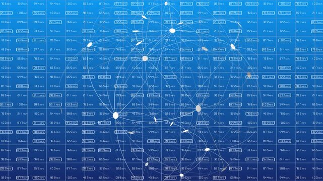 Global Connection Lines. Network Data Transfer Over Earth. Futuristic AI Technology, 5G, Satellite Communication, Internet Connectivity, Big Data, Digital World Background Animation. Crypto Exchange