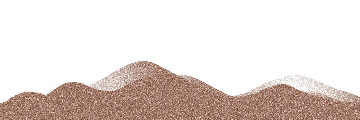 Naklejka premium Particles of earth and dust. Brown sand texture.Top view of the cake.