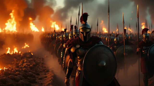 Battle scene vividly described, Leader marches through fiery haze