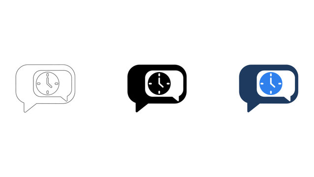modern customer service concept featuring 24_7 chat support and always-available communication, represented by series of