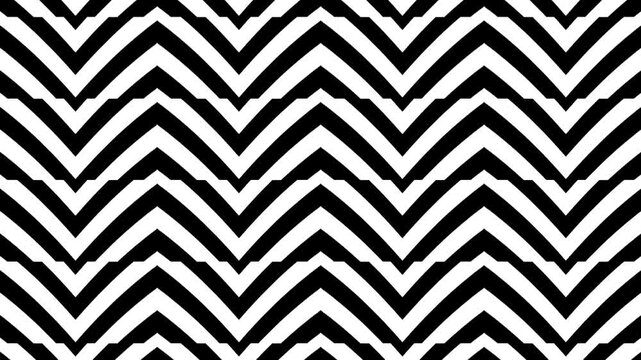 Geometric Abstraction: A captivating black and white geometric pattern creates a mesmerizing visual rhythm with its repeated zig-zag lines.