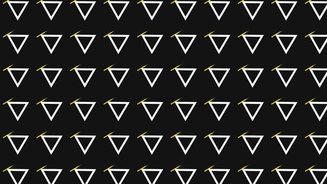 Geometric Grid Pattern: An array of precisely arranged triangles, with the geometric shapes forming a mesmerizing and visually engaging repeating grid across the frame.