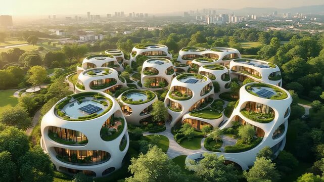 Floating Residences Covered In Greenery Blending Into Dense Natural Environment