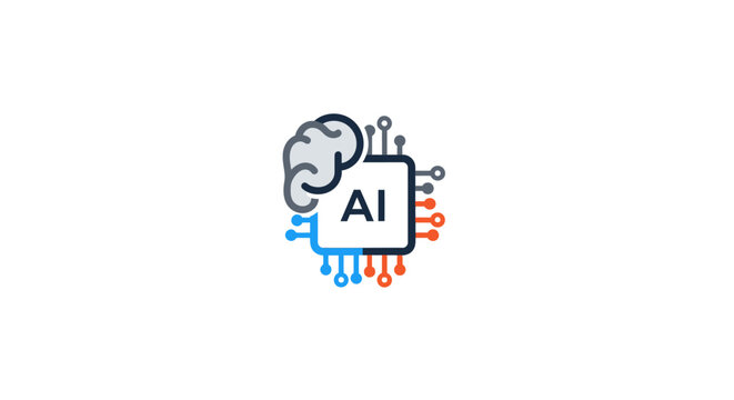 Artificial intelligence technology logo design.