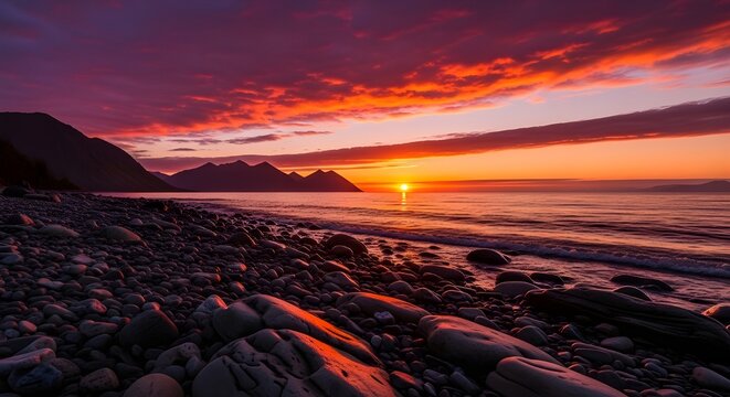 El amanecer ilumina una vasta extensi&oacute;n de tierra volc&aacute;nica, natural, vasta, naturaleza.