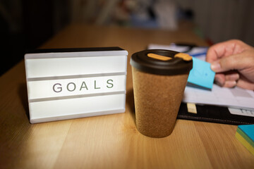 Setting goals for work planning and daily productivity