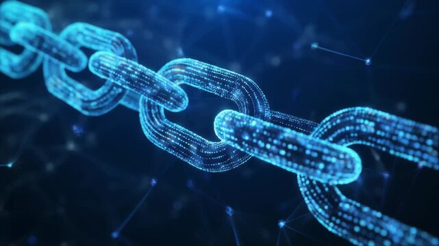 Futuristic Digital Blockchain Network Connection Generative AI