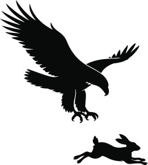 Obraz premium eagle silhouette vector