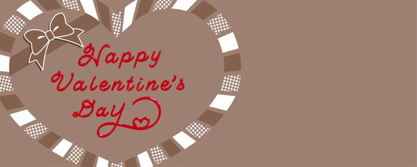 落ち着いた色味のバレンタイン販促用バナー素材