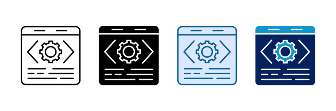Object Oriented Programming Icon Set Multiple Style Collection