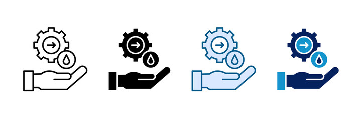 Obraz premium Water Supply Service Icon Set Multiple Style Collection