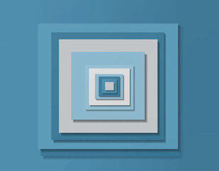 Abstract Geometric Squares Layered Design.