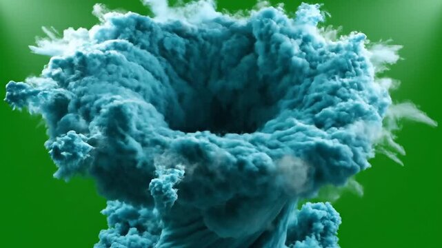 Abstract cloud formation against vibrant green backdrop conceptual visuals