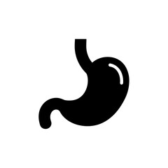 Fototapeta premium Human Stomach Organ Silhouette Icon for Medical and Health Concepts.