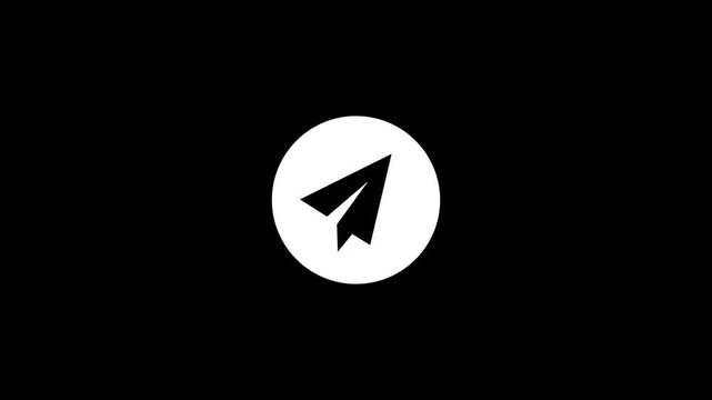 send message faster icon with paper plane animation email mail messenger communication concept 4k