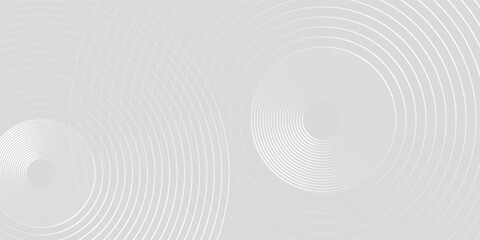 Futuristic white abstract background. Glowing circle lines design. Swirl circular lines element. Future technology concept abstract modern