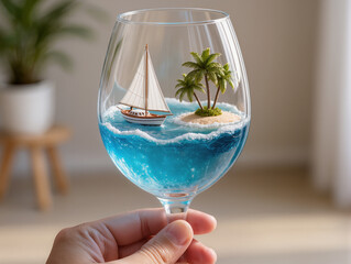 glass of water in hand