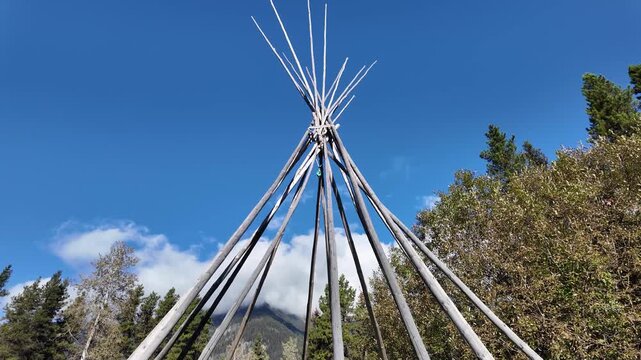 Teepee in the Canadian Rockies
